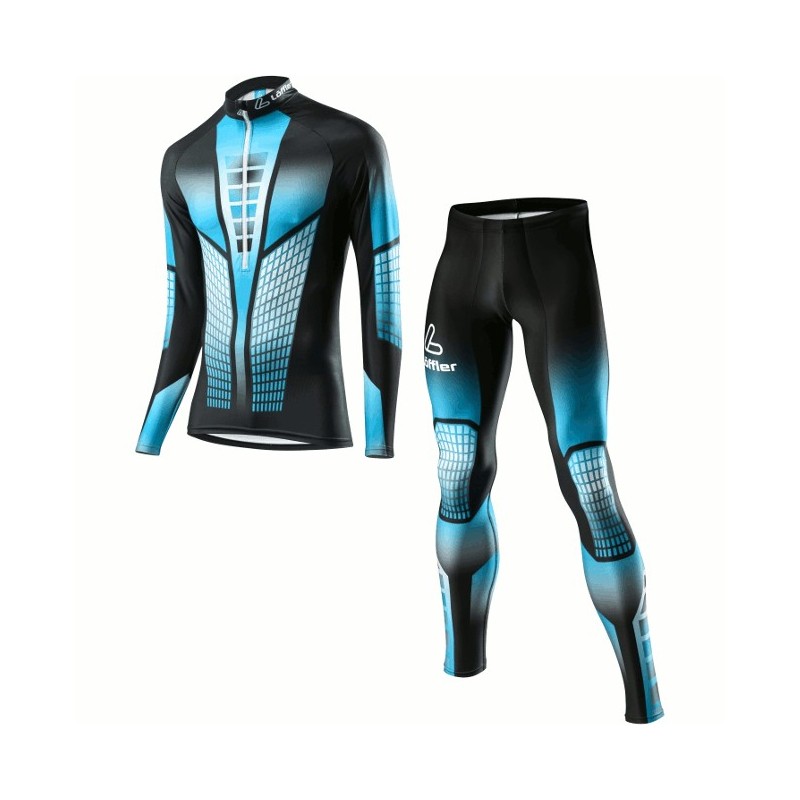 Löffler combinaison ski de fond WorldCup 2015 noir-azure Löffler combinaison ski de fond WorldCup 2015 noir-azure